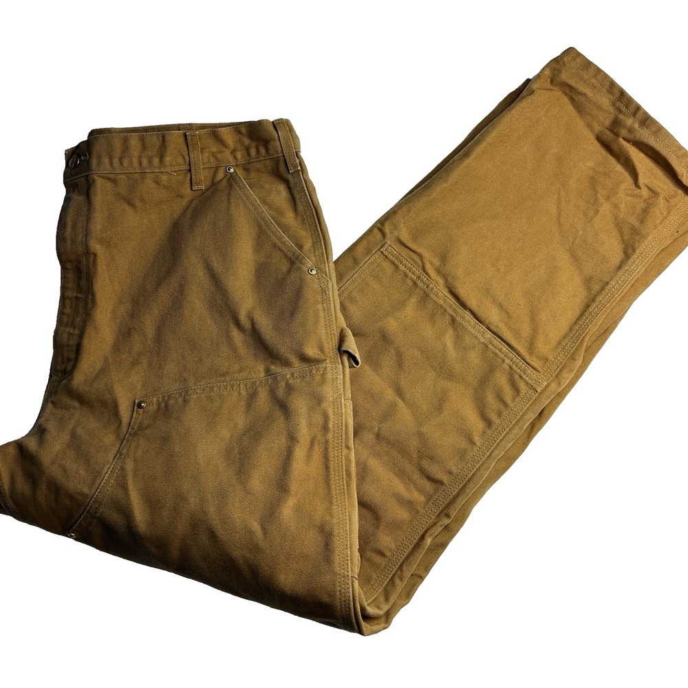 Vintage Carhartt Double‎ Knee Carpenter Pants Size Brown 40x31.5 USA Made Work